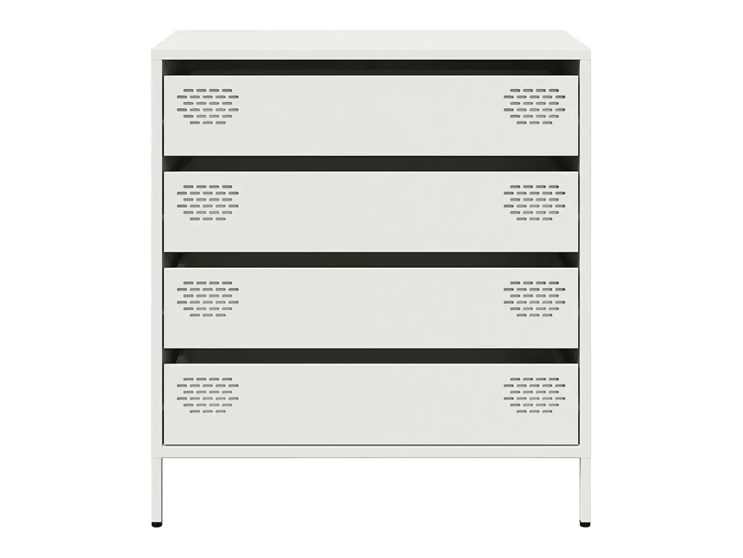 Aparador de acero laminado en frío blanco 68x39x73,5 cm