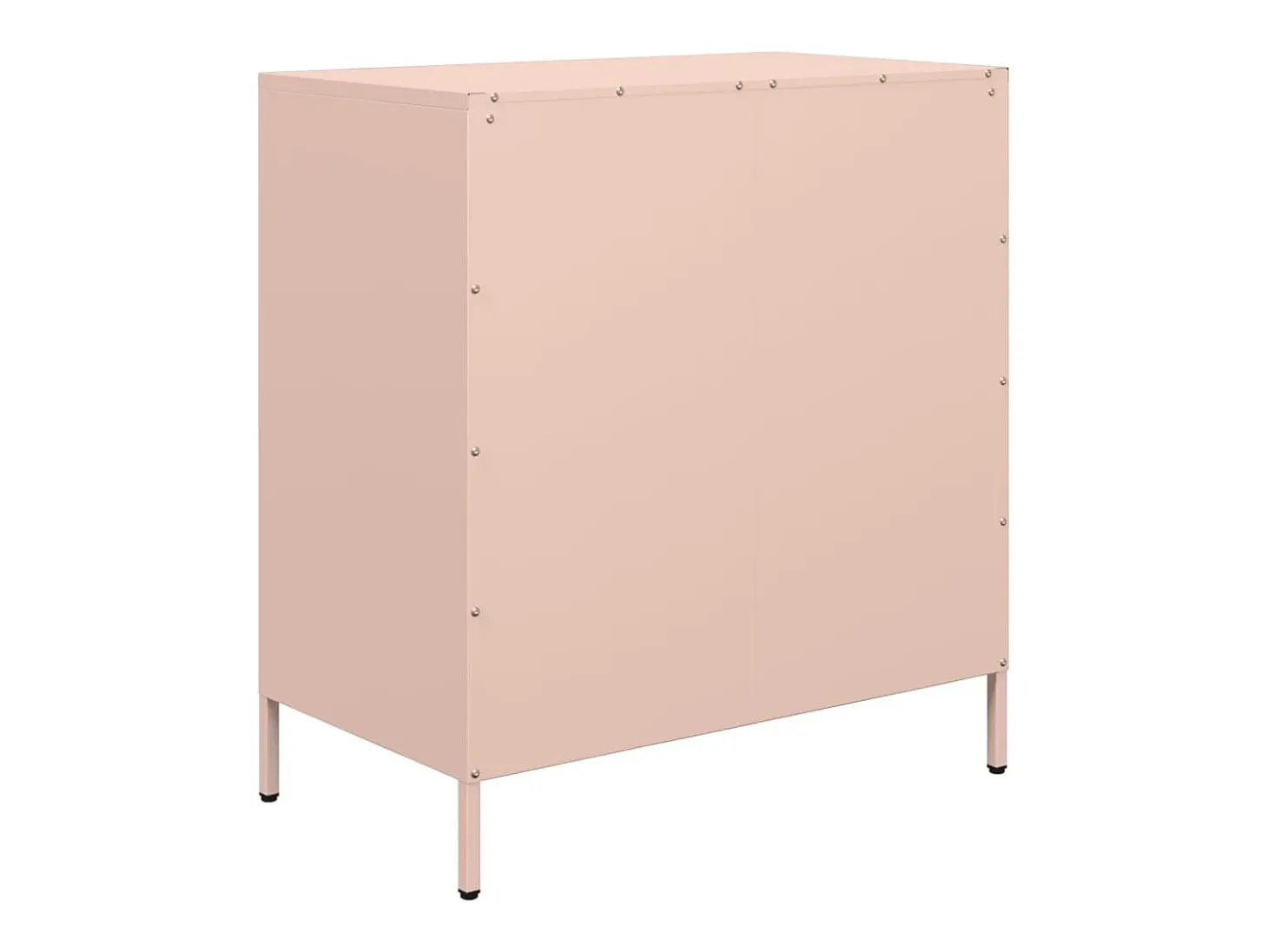 Aparador de acero laminado en frío rosa 68x39x73,5 cm