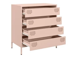 Aparador de acero laminado en frío rosa 68x39x73,5 cm