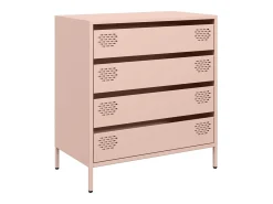 Aparador de acero laminado en frío rosa 68x39x73,5 cm