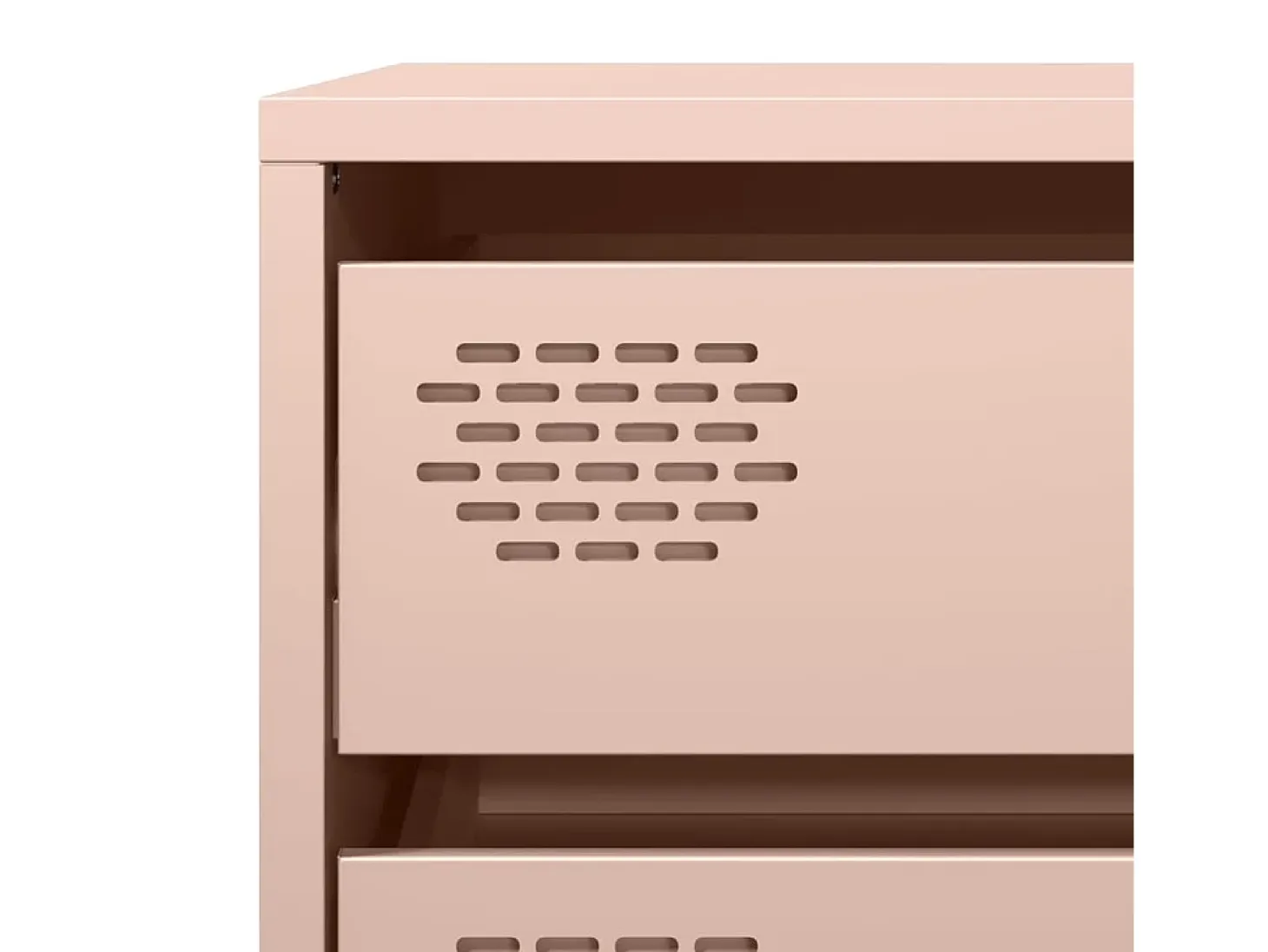 Aparador de acero laminado en frío rosa 68x39x73,5 cm