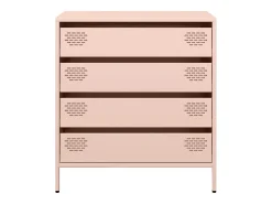 Aparador de acero laminado en frío rosa 68x39x73,5 cm
