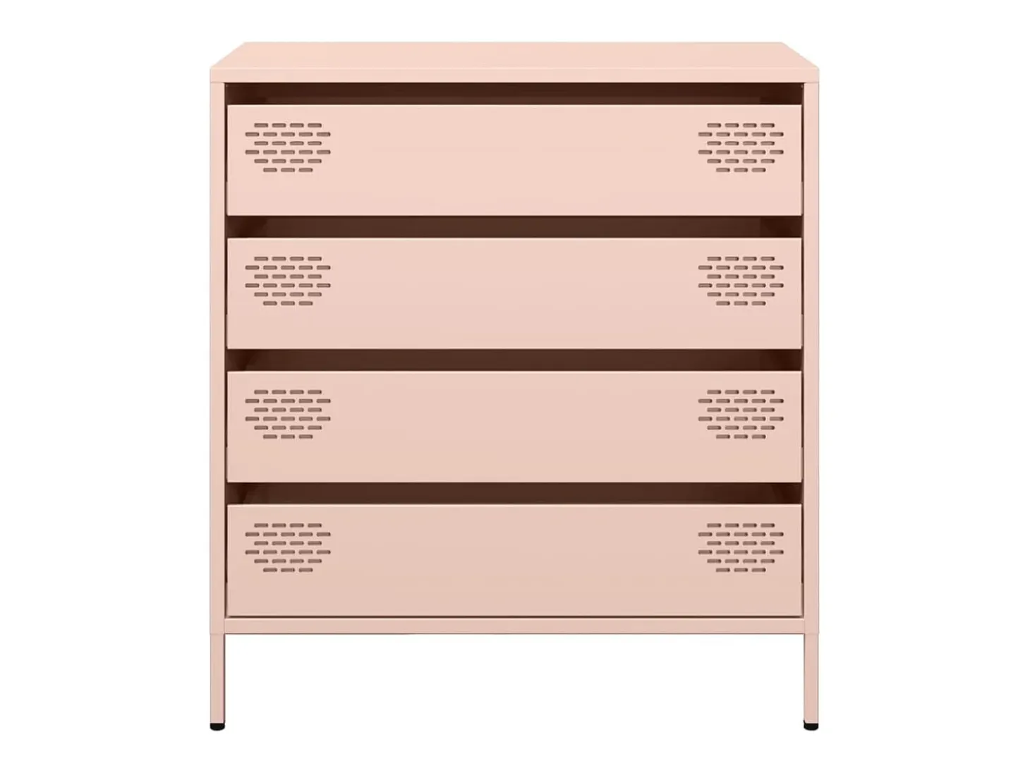 Aparador de acero laminado en frío rosa 68x39x73,5 cm