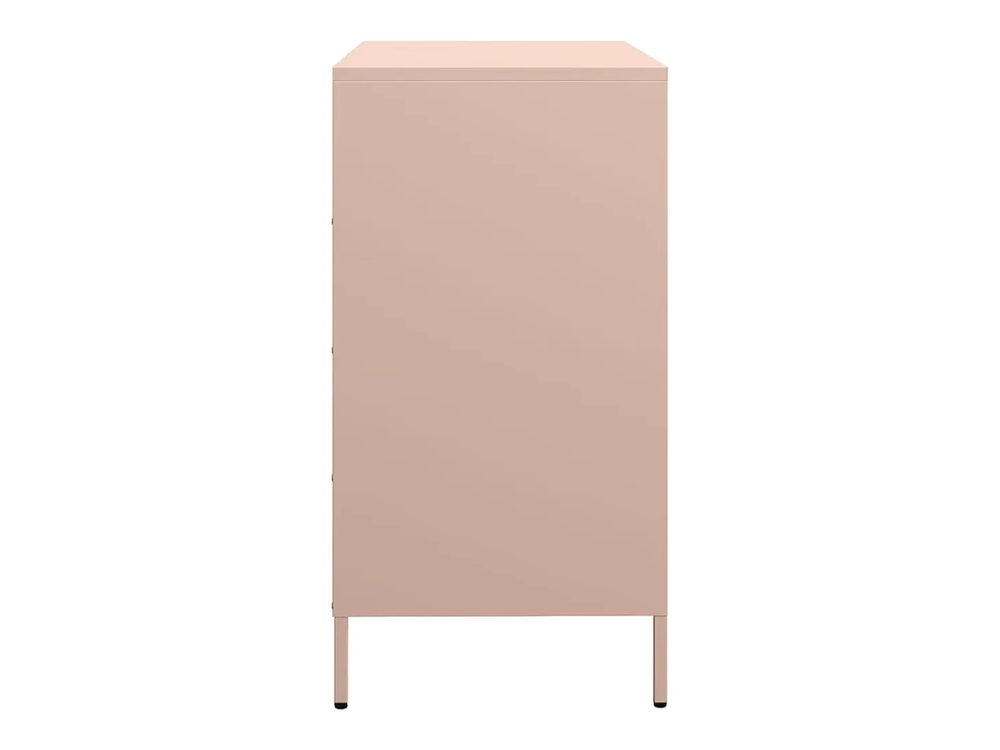 Aparador de acero laminado en frío rosa 68x39x73,5 cm