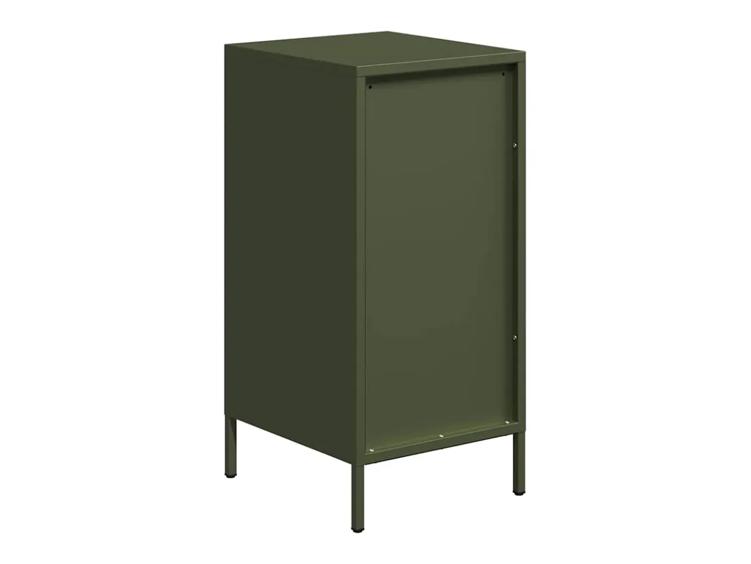 Aparador de acero laminado en frío verde oliva 35x39x73,5 cm
