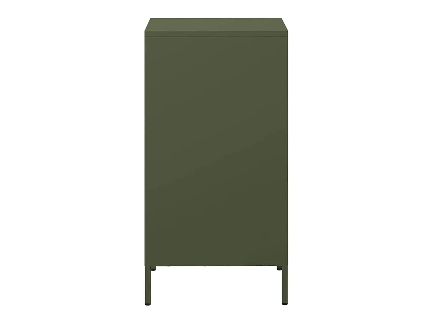 Aparador de acero laminado en frío verde oliva 35x39x73,5 cm