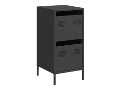 Aparador de acero laminado en frío negro 35x39x73,5 cm