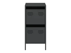 Aparador de acero laminado en frío negro 35x39x73,5 cm