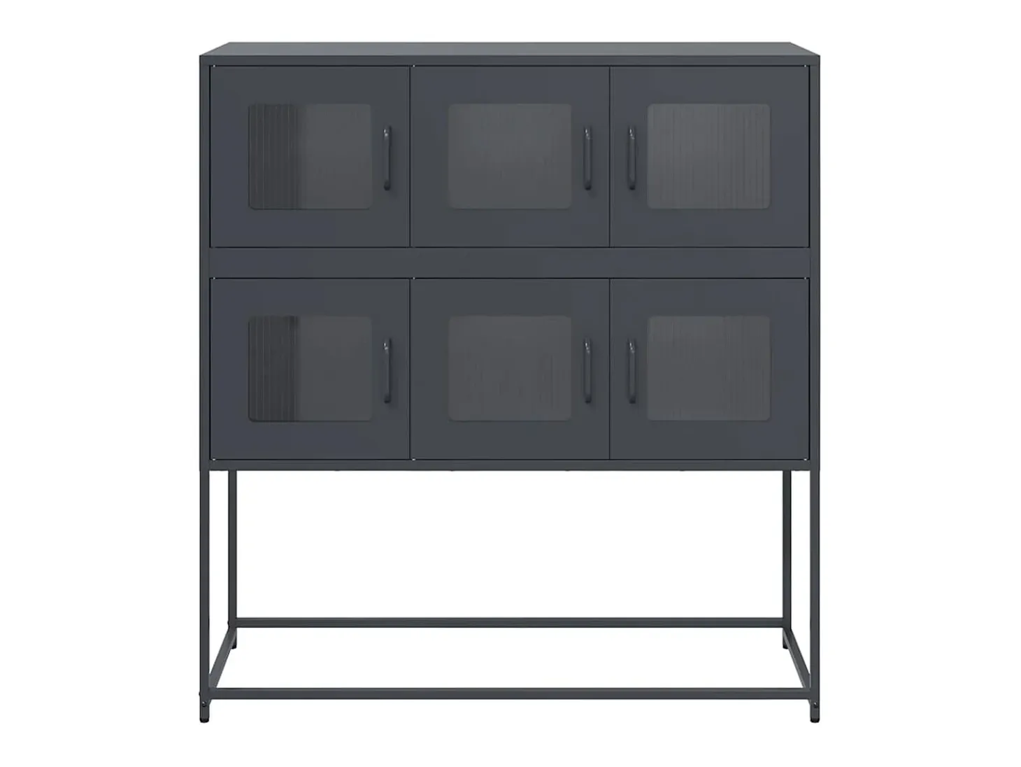Aparador de acero laminado en frío antracita 100,5x39x107 cm
