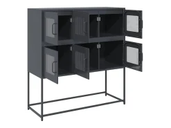 Aparador de acero laminado en frío antracita 100,5x39x107 cm