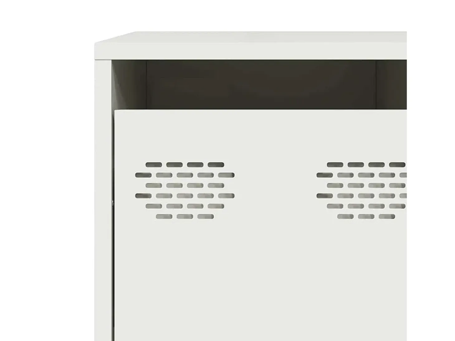 Aparador de acero laminado en frío blanco 135x39x103,5 cm