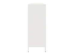 Aparador de acero laminado en frío blanco 135x39x103,5 cm