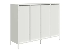 Aparador de acero laminado en frío blanco 135x39x103,5 cm
