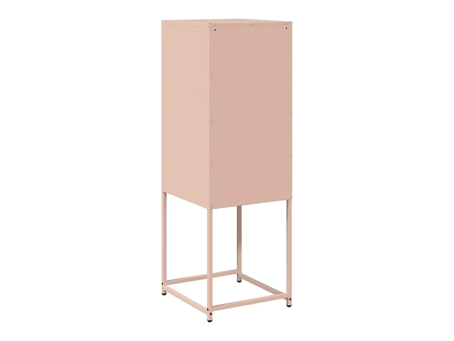 Aparador de acero laminado en frío rosa 36x39x107 cm