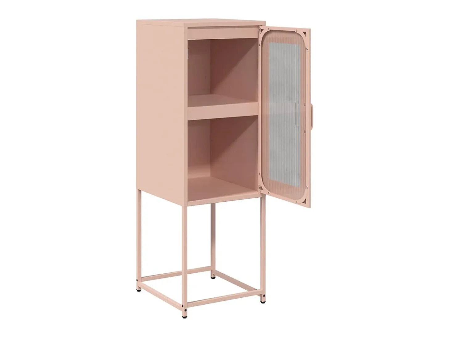Aparador de acero laminado en frío rosa 36x39x107 cm