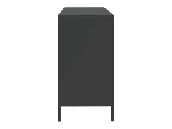 Aparador de acero laminado en frío negro 135x39x73,5 cm