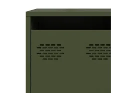 Aparador de acero laminado en frío verde oliva 135x39x103,5 cm
