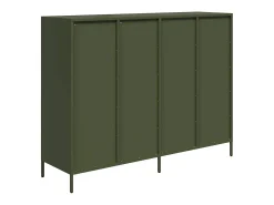 Aparador de acero laminado en frío verde oliva 135x39x103,5 cm