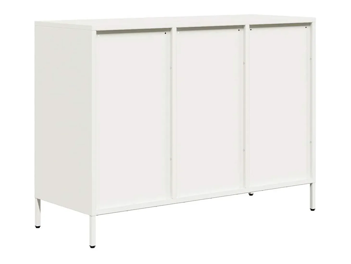 Aparador de acero laminado en frío blanco 101,5x39x73,5 cm