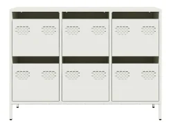 Aparador de acero laminado en frío blanco 101,5x39x73,5 cm