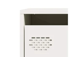 Aparador de acero laminado en frío blanco 101,5x39x73,5 cm