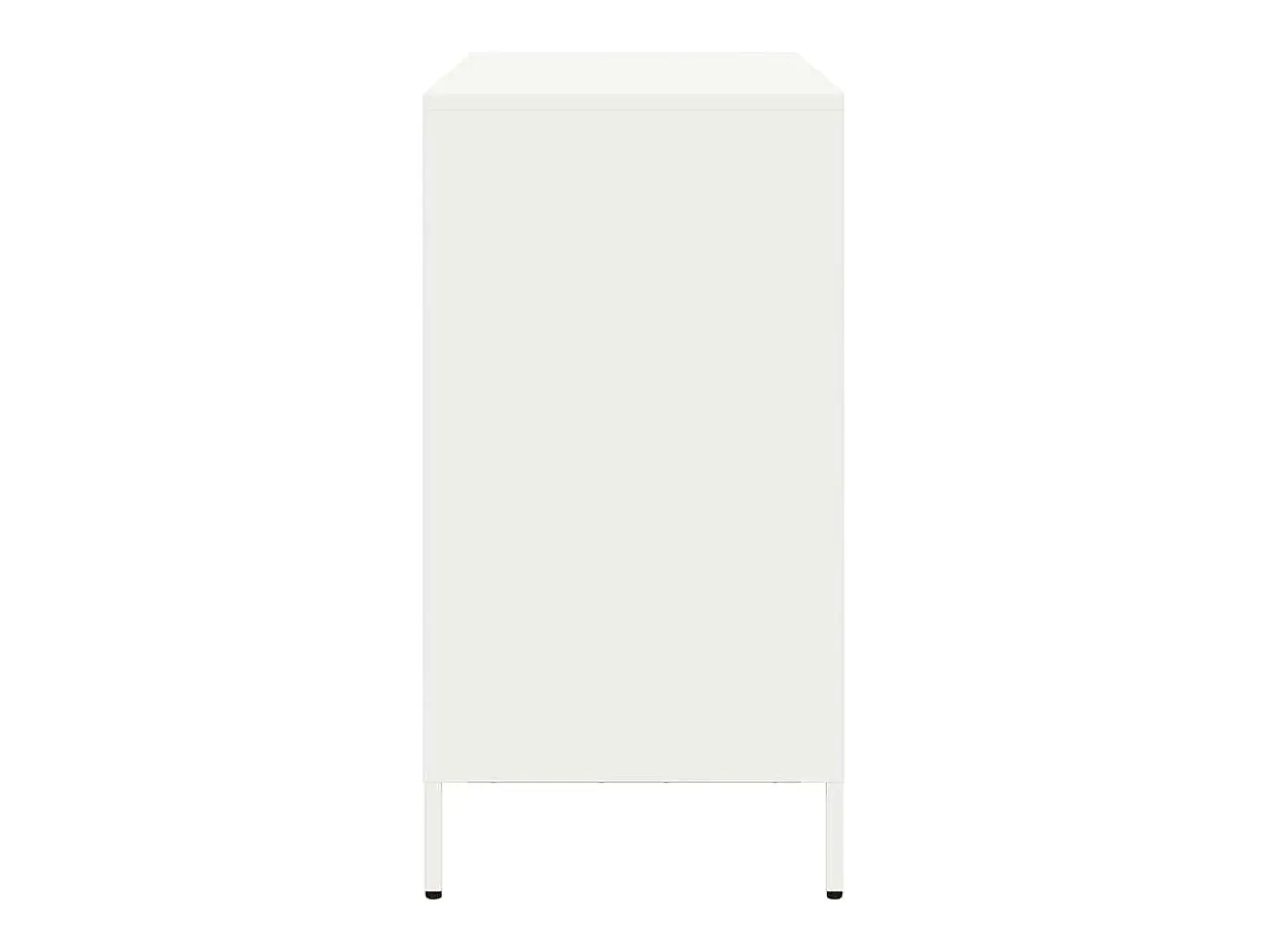 Aparador de acero laminado en frío blanco 101,5x39x73,5 cm