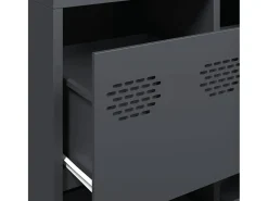 Aparador de acero laminado en frío antracita 135x39x103,5 cm