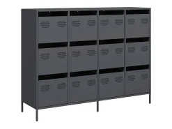 Aparador de acero laminado en frío antracita 135x39x103,5 cm