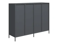 Aparador de acero laminado en frío antracita 135x39x103,5 cm