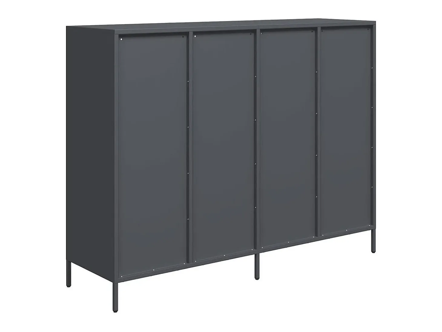 Aparador de acero laminado en frío antracita 135x39x103,5 cm