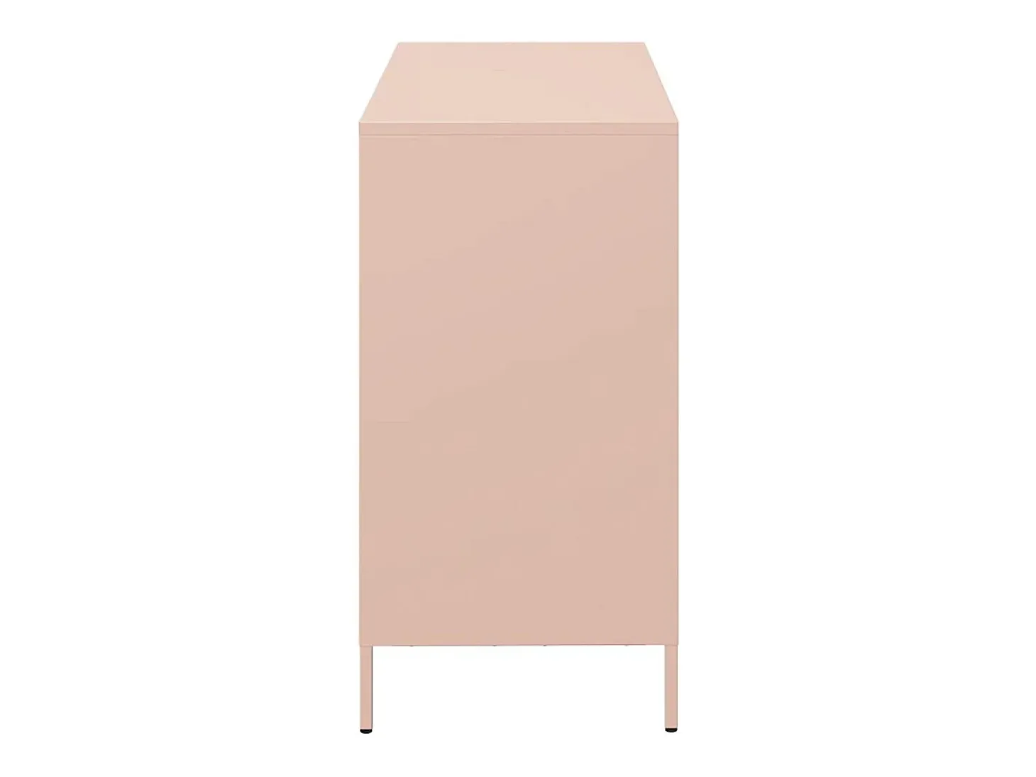 Aparador de acero laminado en frío rosa 101,5x39x73,5 cm