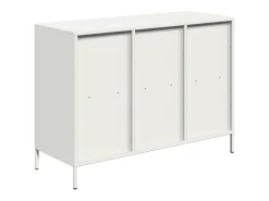 Aparador de acero laminado en frío blanco 101,5x39x73,5 cm