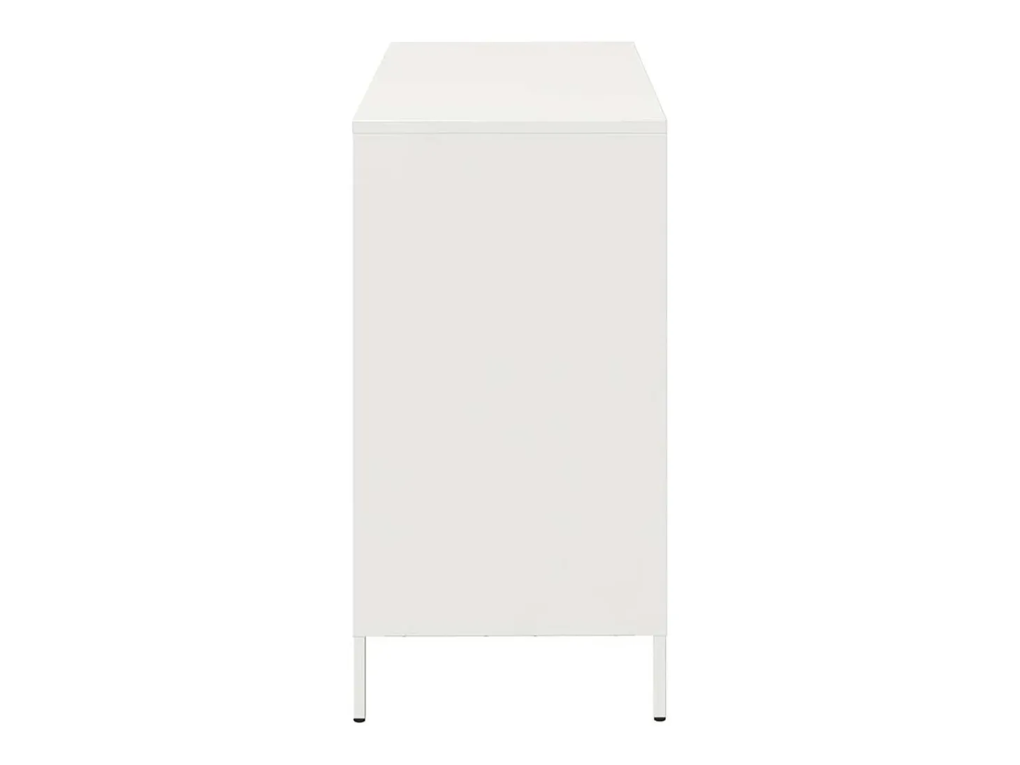 Aparador de acero laminado en frío blanco 101,5x39x73,5 cm
