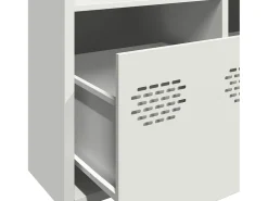 Aparador de acero laminado en frío blanco 101,5x39x73,5 cm