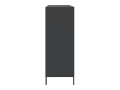 Aparador de acero laminado en frío negro 135x39x103,5 cm