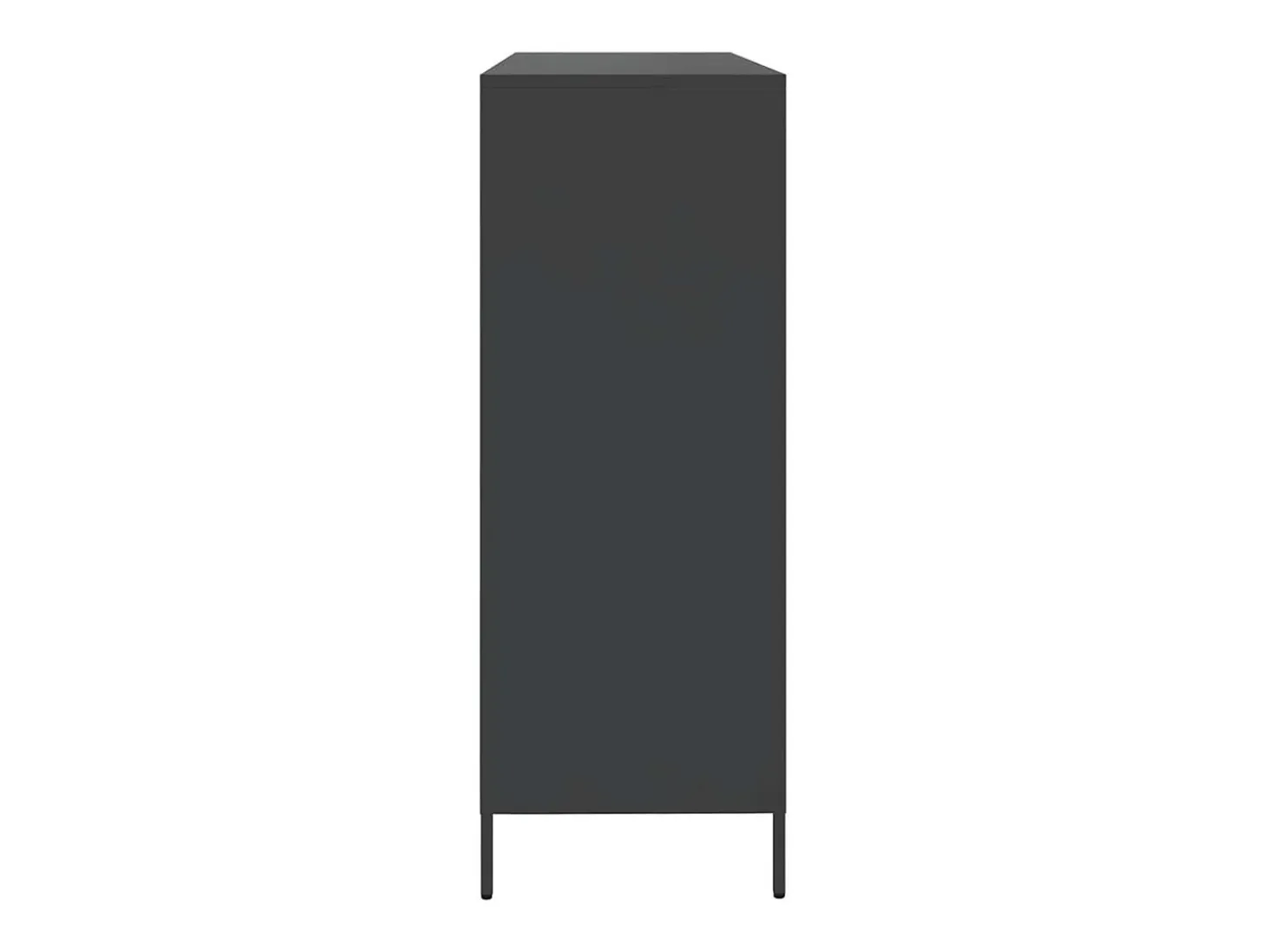 Aparador de acero laminado en frío negro 135x39x103,5 cm