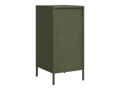 Aparador de acero laminado en frío verde oliva 35x39x73,5 cm