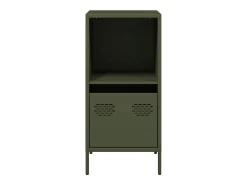Aparador de acero laminado en frío verde oliva 35x39x73,5 cm