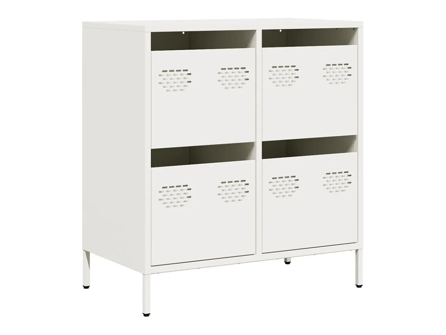 Aparador de acero laminado en frío blanco 68x39x73,5 cm