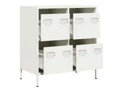 Aparador de acero laminado en frío blanco 68x39x73,5 cm
