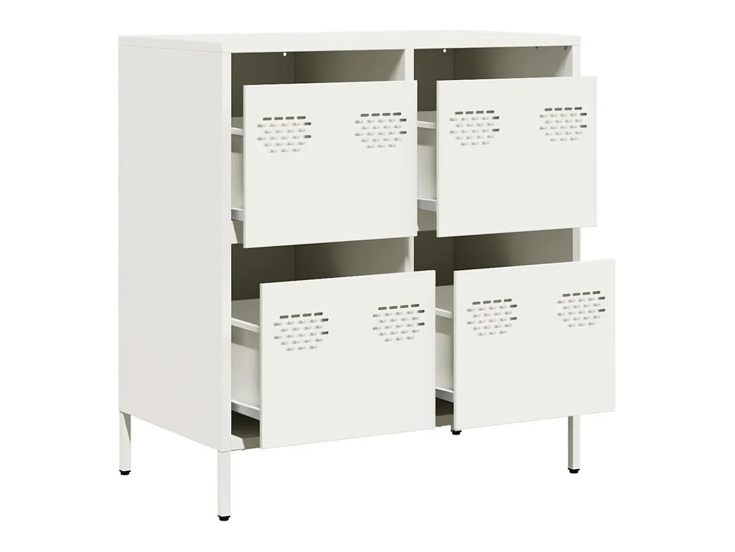 Aparador de acero laminado en frío blanco 68x39x73,5 cm