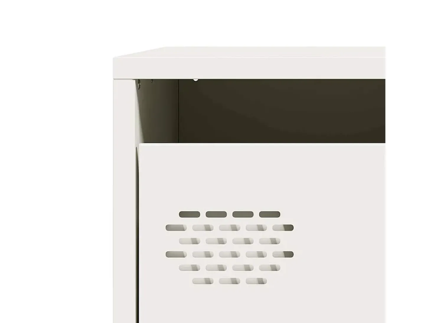 Aparador de acero laminado en frío blanco 68x39x73,5 cm