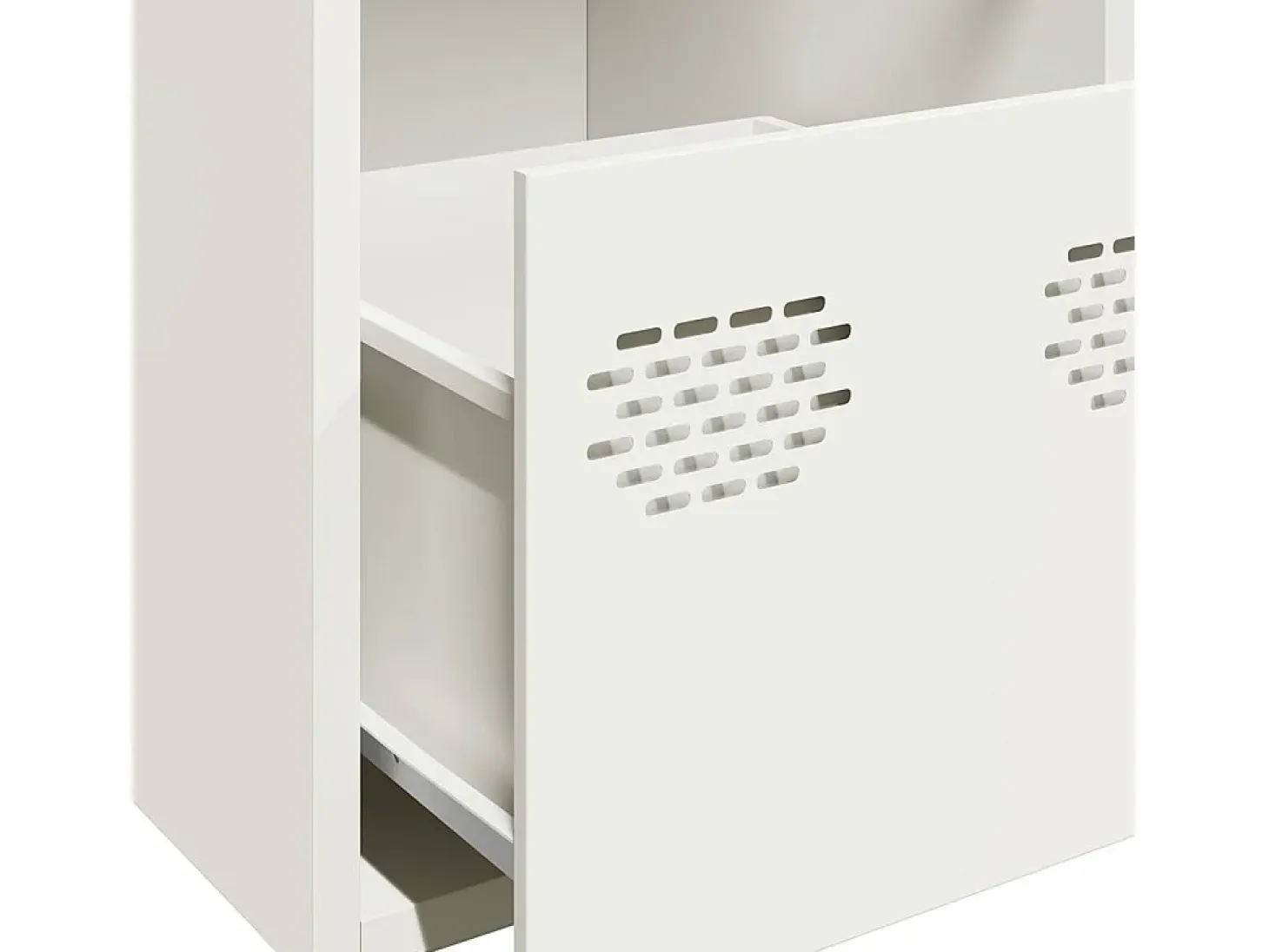 Aparador de acero laminado en frío blanco 68x39x73,5 cm