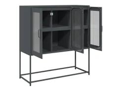 Aparador de acero laminado en frío antracita 100,5x39x107 cm