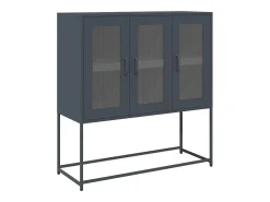 Aparador de acero laminado en frío antracita 100,5x39x107 cm