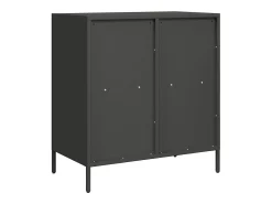 Aparador de acero laminado en frío negro 68x39x73,5 cm