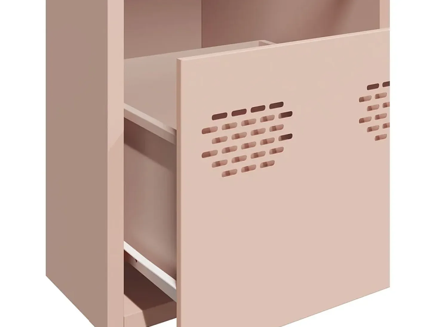 Aparador de acero laminado en frío rosa 68x39x73,5 cm