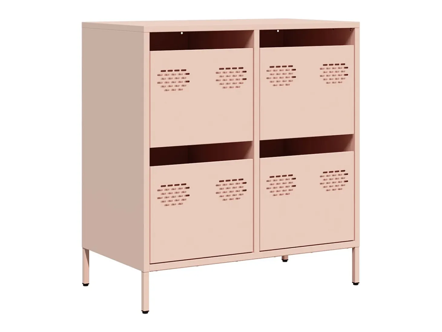 Aparador de acero laminado en frío rosa 68x39x73,5 cm
