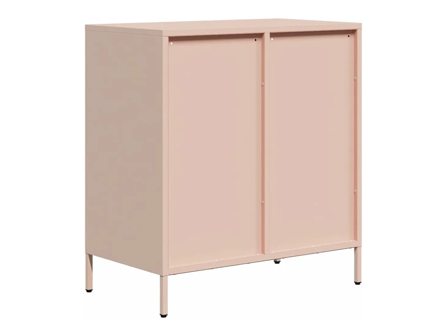 Aparador de acero laminado en frío rosa 68x39x73,5 cm