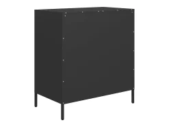 Aparador de acero laminado en frío negro 68x39x73,5 cm